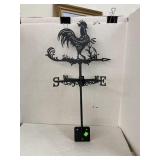 Metal rooster weather vane