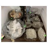 2cnt Punch Bowls and Clear Glass