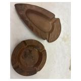 Vintage Copper Ashtrays. - Both Stamped - see
