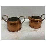 Copper Sugar and Creamer