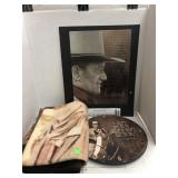 John Wayne Blanket, Clock, Metal Sign (scratch on
