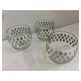 Mid Century Polka Dot Glass Tumblers