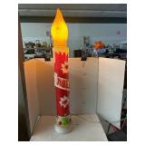 Vintage Christmas Blow Mold Candle - working