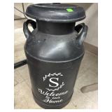 Vintage Milk Can - Welcome to our Home