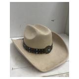 Beige Ivory Faux Suede Cowboy Hat - new