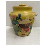 Vintage Cookie Jar Pottery Stoneware Crock Hand