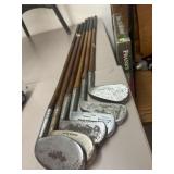 Vintage Wooden Shaft Golf Clubs