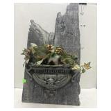 Mounted Wood & Metal Planter & Faux Plant Decir