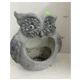 3D Owl Planter w/ Faux Stone Detailing for