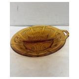 VTG Indiana Carnival Glass Divided Dish