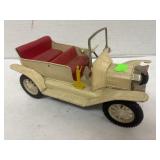 Vintage Tin Friction Ford Model T Roadster Toy