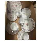Porcelain Plates - Bird & Flower Decor Plates