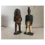 Metal Iron Indian & Soldier Figures