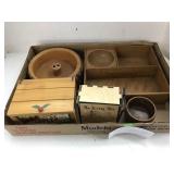 Flat of Vntg Wooden Items