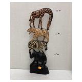 Carved wood animal figurine