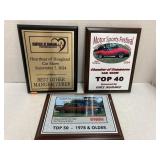 Car show plaques