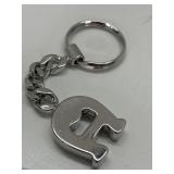 Etienne Aigner Logo Silver-tone Keychain