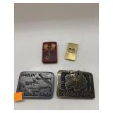 Zippo Lighter, Michigan Money Clip, Belt Buckles