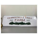 Christmas Tree Farm enamel sign