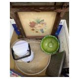 Flower Picture, Lantern, Dishes Misc