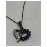 Jewelry - Necklace w/ Double Heart Pendant-
