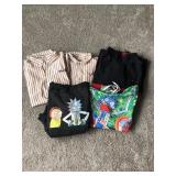 Budweiser (some stained), Rick & Morty Shirts