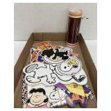 Peanuts bulletin board characters, certificates,