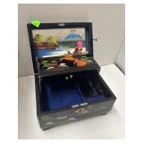 Vintage Japanese Black Lacquered Jewelry Box