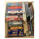 Box of VHS and Misc