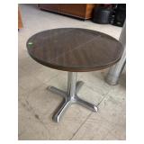 Mid Century Modern Style Round Glass Top Table -
