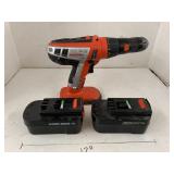 Drill and 2cnt Batteries