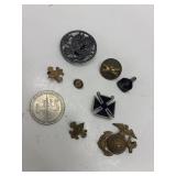 Marine Corps Eagle & Military Pins, & Misc