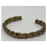 Jewelry - Vintage Signed C Braided Brass Cuff