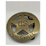 Brass Belt Buckle - US Marshal