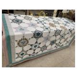 Vntg Quilt, 6-point Star Pattern, Some Holes and