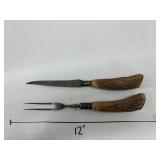 Knife & Fork Carving -  both marked Sterling