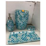 Mosaic Glass Bathroom Set
