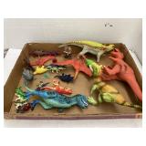 Flat of dinosaur figures