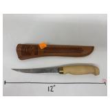 Rapala Fillet Knife with Leather Sheath Wood