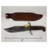 Knife w-/ Sheath - Western Bowie - USA