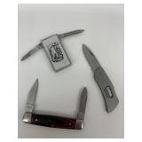 3 Pocket Knives including Zippo Knife