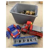Tote (no lid) of Toys