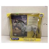 Breyer Wild Blue book & Horse set