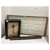 Signs and key box