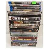 21 DVDs (some Blu-Ray)