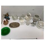 Box of Glass Animal Candle Holders, Paper Weight,