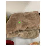 3 large brown bath towels