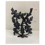 Vintage Cast iron oak leaf plant holder