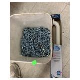 Bucket of screws and grab bar