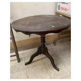 Round wooden table, sits crooked?
